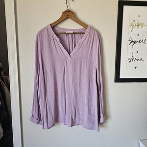 Plus size 1X lilac lavender purple top 1X